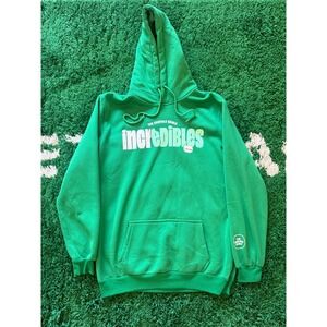 Incredibles The Credible Edible Hoodie Mens XL Green Excellent Graphic Pullover